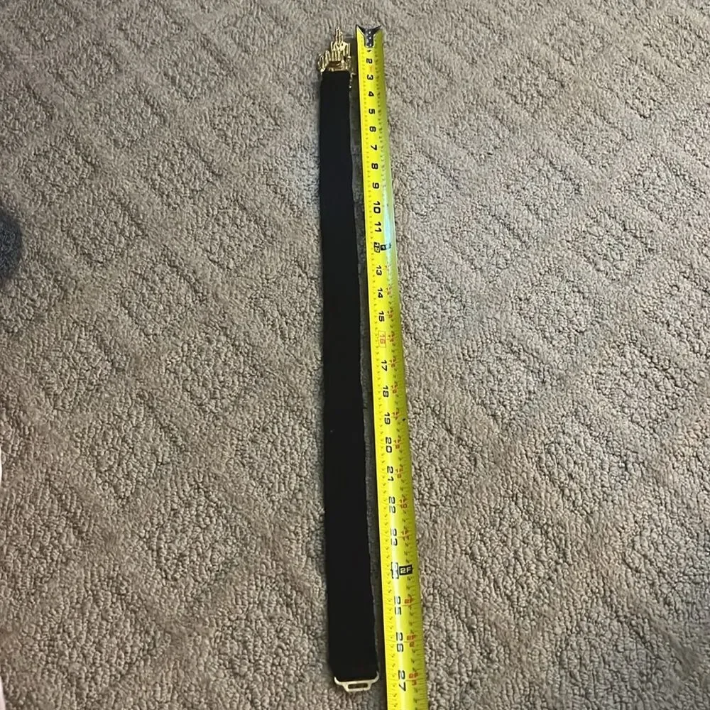 VINTAGE sparkly GOLD tone BELT with black elastic belt